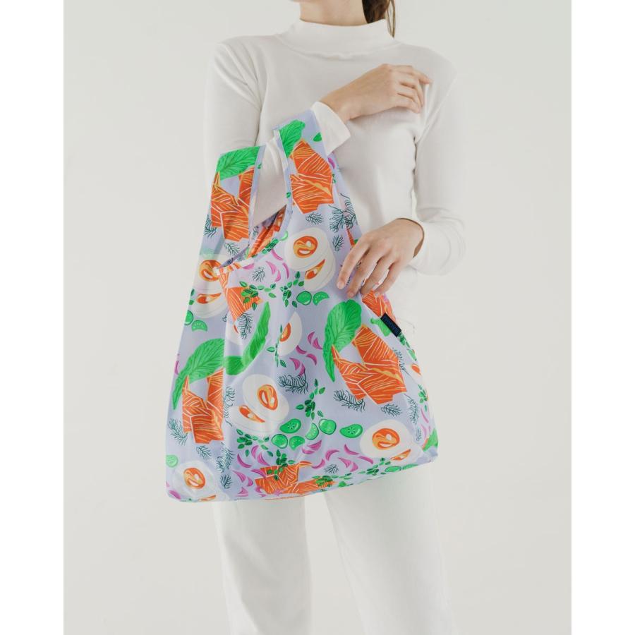 エコバッグ BAGGU 正規品 STANDARD BAGGU イラストシリーズ 定番サイズ 折りたたみ ショッピングバッグ バグゥ サーモン＆エッグ | BAGGU | 01