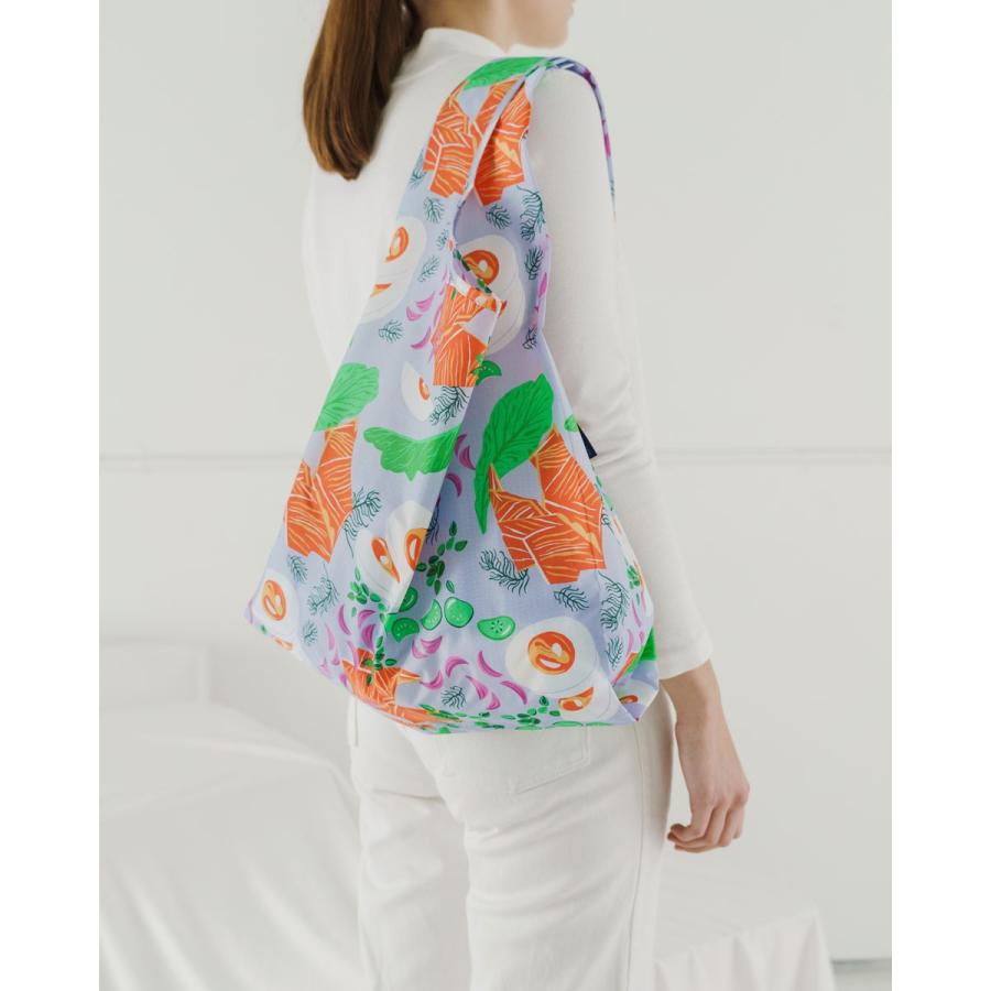 エコバッグ BAGGU 正規品 STANDARD BAGGU イラストシリーズ 定番サイズ 折りたたみ ショッピングバッグ バグゥ サーモン＆エッグ | BAGGU | 02