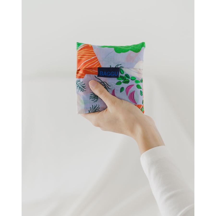 エコバッグ BAGGU 正規品 STANDARD BAGGU イラストシリーズ 定番サイズ 折りたたみ ショッピングバッグ バグゥ サーモン＆エッグ | BAGGU | 03