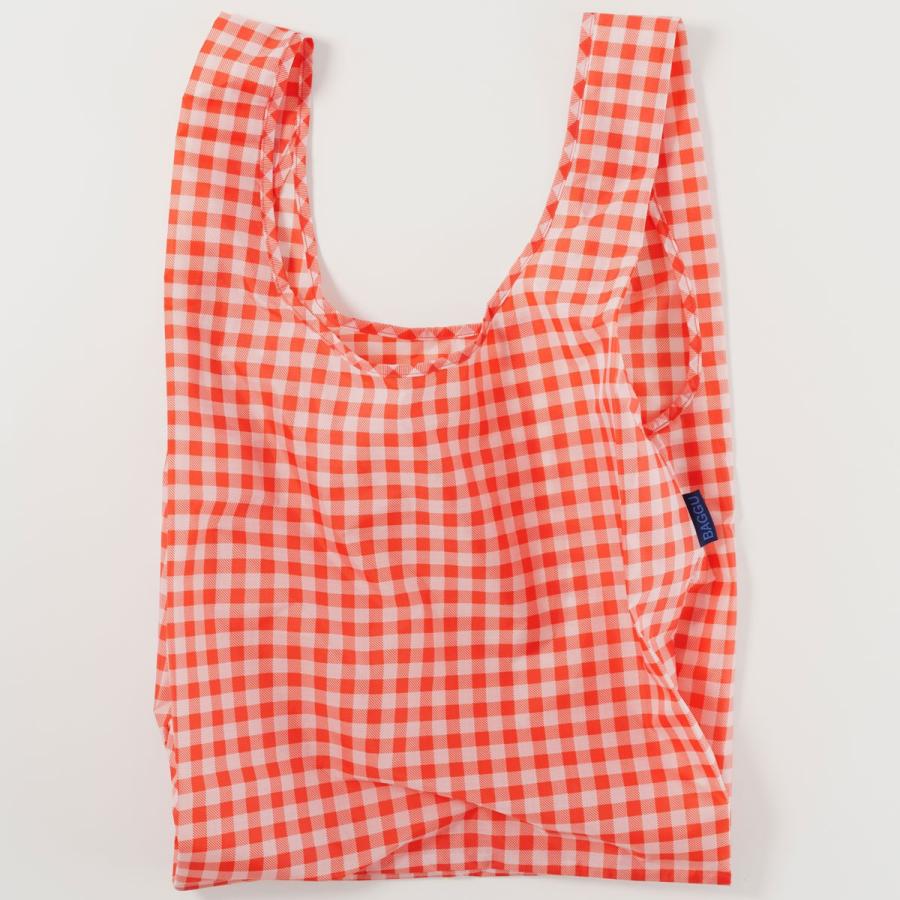 エコバッグ BAGGU 正規品 STANDARD BAGGU 模様シリーズ 定番サイズ 折りたたみ ショッピングバッグ バグゥ レッドギンガム | BAGGU