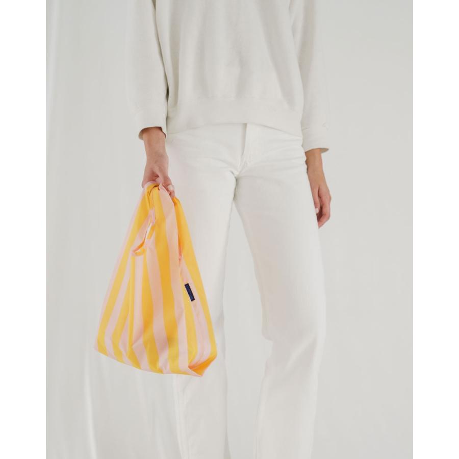 エコバッグ BAGGU 正規品 BABY BAGGU 模様シリーズ 小さめサイズ 折りたたみ ショッピングバッグ バグゥ オレンジストライプ | BAGGU | 01