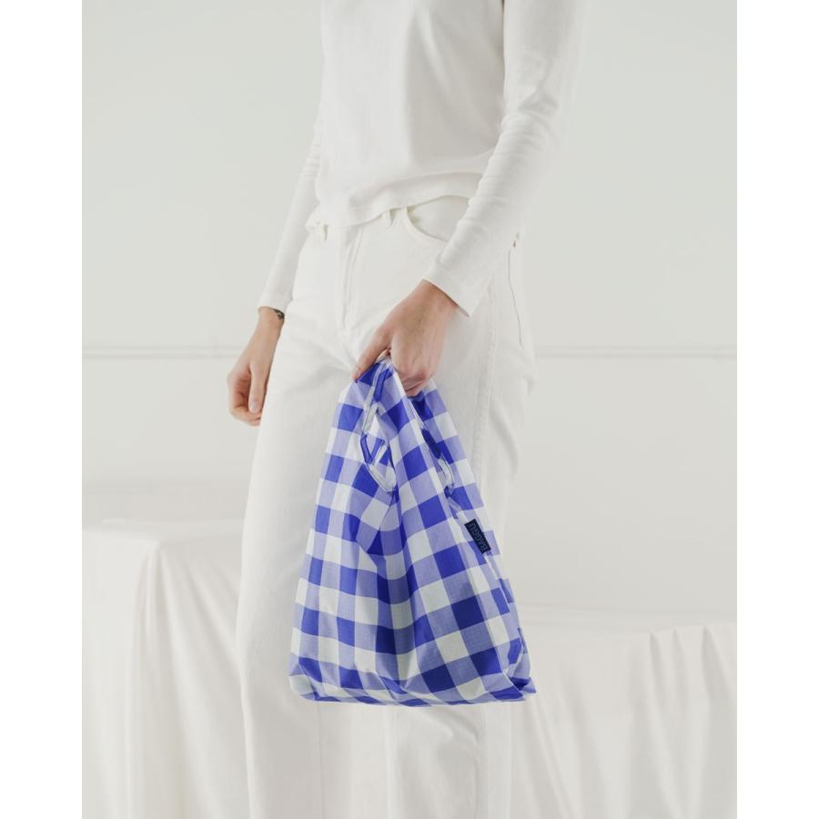 エコバッグ BAGGU 正規品 BABY BAGGU 模様シリーズ 小さめサイズ 折りたたみ ショッピングバッグ バグゥ ビックギンガムブルー | BAGGU | 01