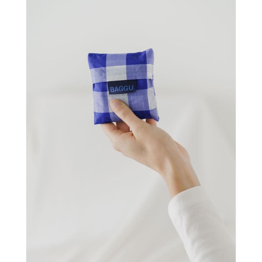 エコバッグ BAGGU 正規品 BABY BAGGU 模様シリーズ 小さめサイズ 折りたたみ ショッピングバッグ バグゥ ビックギンガムブルー | BAGGU | 03