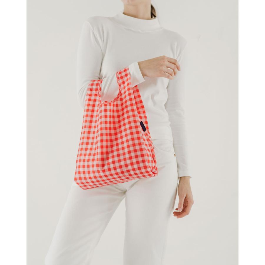 エコバッグ BAGGU 正規品 BABY BAGGU 模様シリーズ 小さめサイズ 折りたたみ ショッピングバッグ バグゥ レッドギンガム | BAGGU | 01
