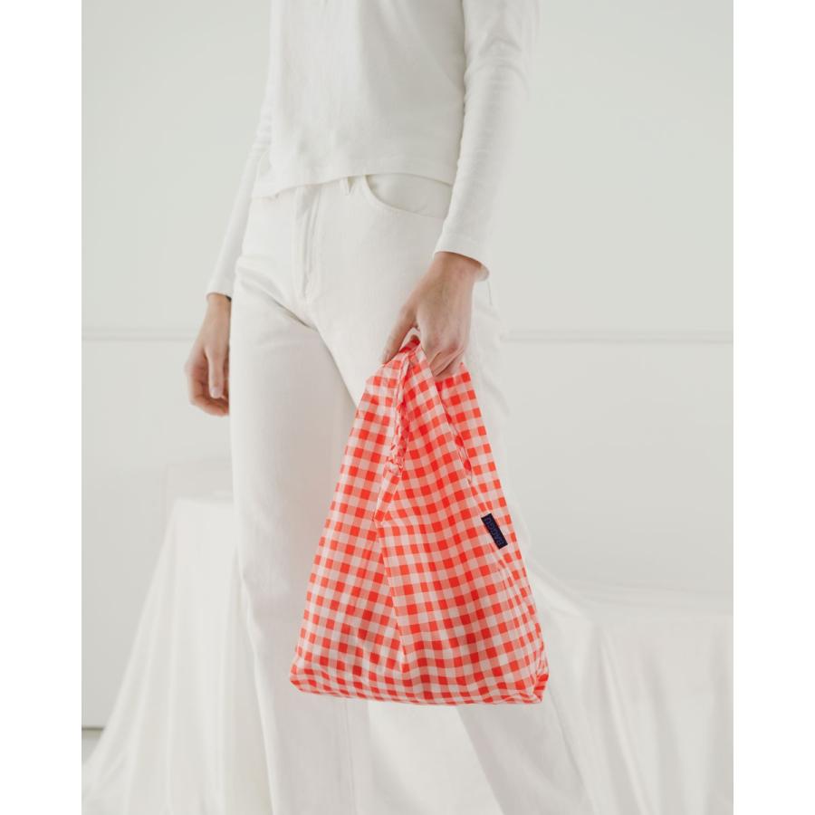 エコバッグ BAGGU 正規品 BABY BAGGU 模様シリーズ 小さめサイズ 折りたたみ ショッピングバッグ バグゥ レッドギンガム | BAGGU | 02