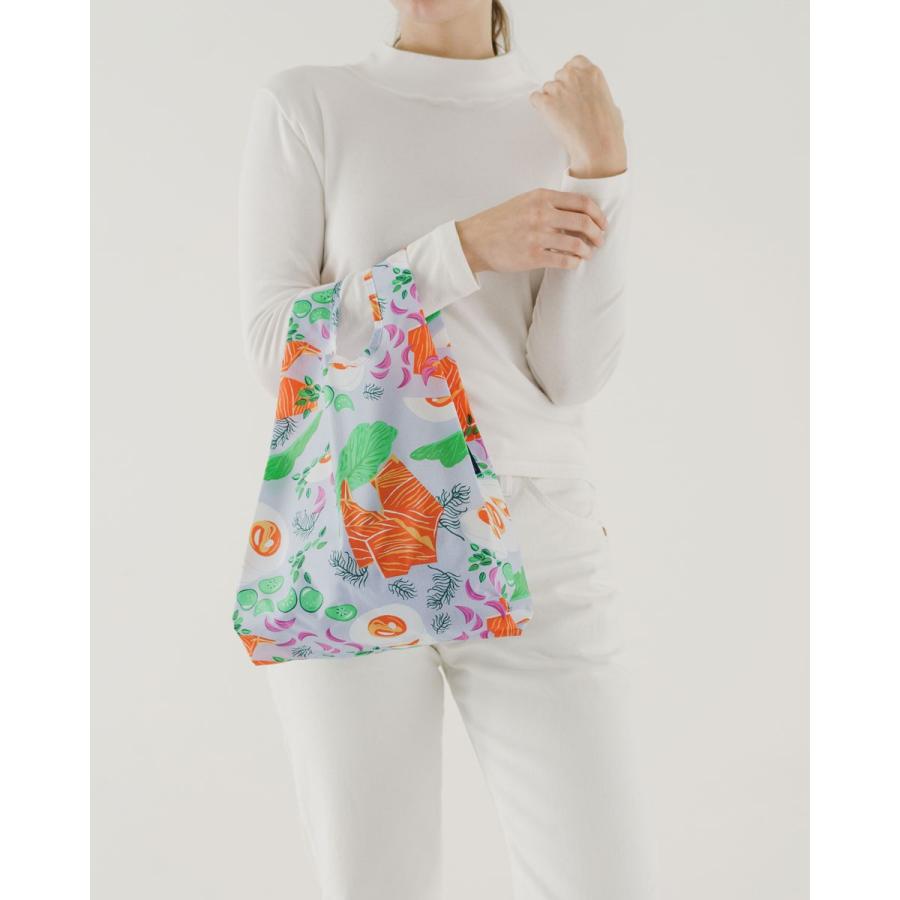 エコバッグ BAGGU 正規品 BABY BAGGU イラストシリーズ 小さめサイズ 折りたたみ ショッピングバッグ バグゥ サーモン＆エッグ | BAGGU | 01