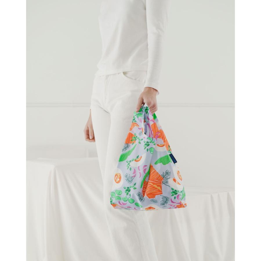 エコバッグ BAGGU 正規品 BABY BAGGU イラストシリーズ 小さめサイズ 折りたたみ ショッピングバッグ バグゥ サーモン＆エッグ | BAGGU | 02