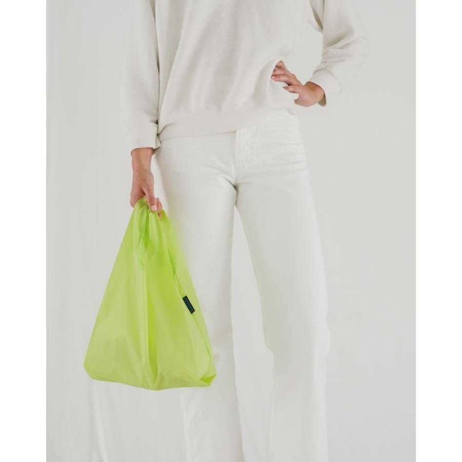 エコバッグ BAGGU 正規品 BABY BAGGU 無地 レジ袋 ポーチ付き 小さめサイズ 折りたたみ ショッピングバッグ バグゥ ライムグリーン | BAGGU | 02