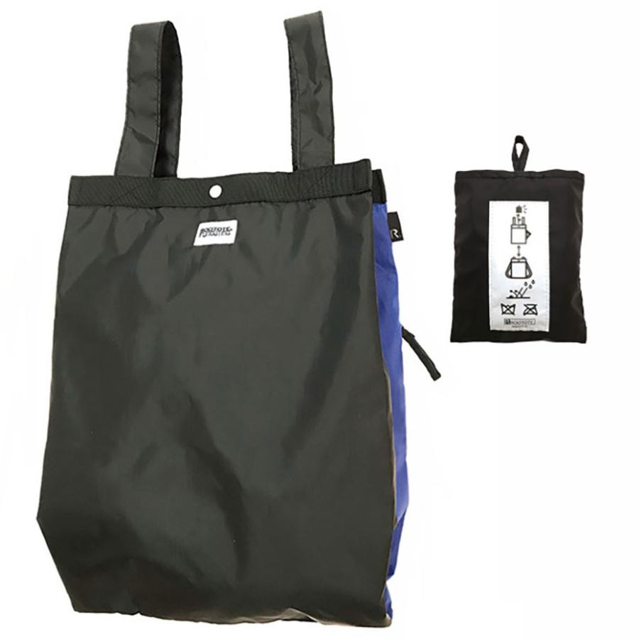 エコバッグ ルートート セオルーショッパー レジバッグ 2WAY リュックタイプ コンパクト収納 折りたたみ ショッピングバッグ ROOTOTE ブラック | ROOTOTE
