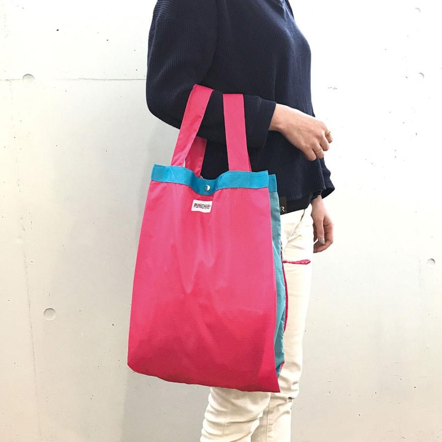 エコバッグ ルートート セオルーショッパー レジバッグ 2WAY リュックタイプ コンパクト収納 折りたたみ ショッピングバッグ ROOTOTE ブラック | ROOTOTE | 06