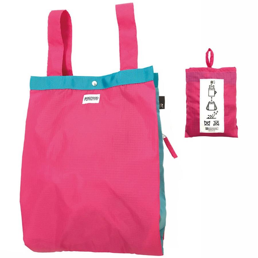 エコバッグ ルートート セオルーショッパー レジバッグ 2WAY リュックタイプ コンパクト収納 折りたたみ ショッピングバッグ ROOTOTE ピンク | ROOTOTE