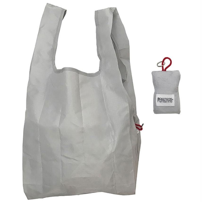 エコバッグ ルートート ルーショッパー レイジー 12リットル ポータブルエコバッグ 携帯 リング付き 折りたたみ ショッピングバッグ ROOTOTE パールグレー | ROOTOTE