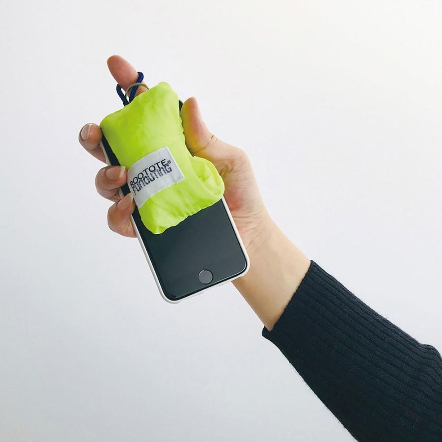 エコバッグ ルートート ルーショッパー レイジー 12リットル ポータブルエコバッグ 携帯 リング付き 折りたたみ ショッピングバッグ ROOTOTE パールグレー | ROOTOTE | 04