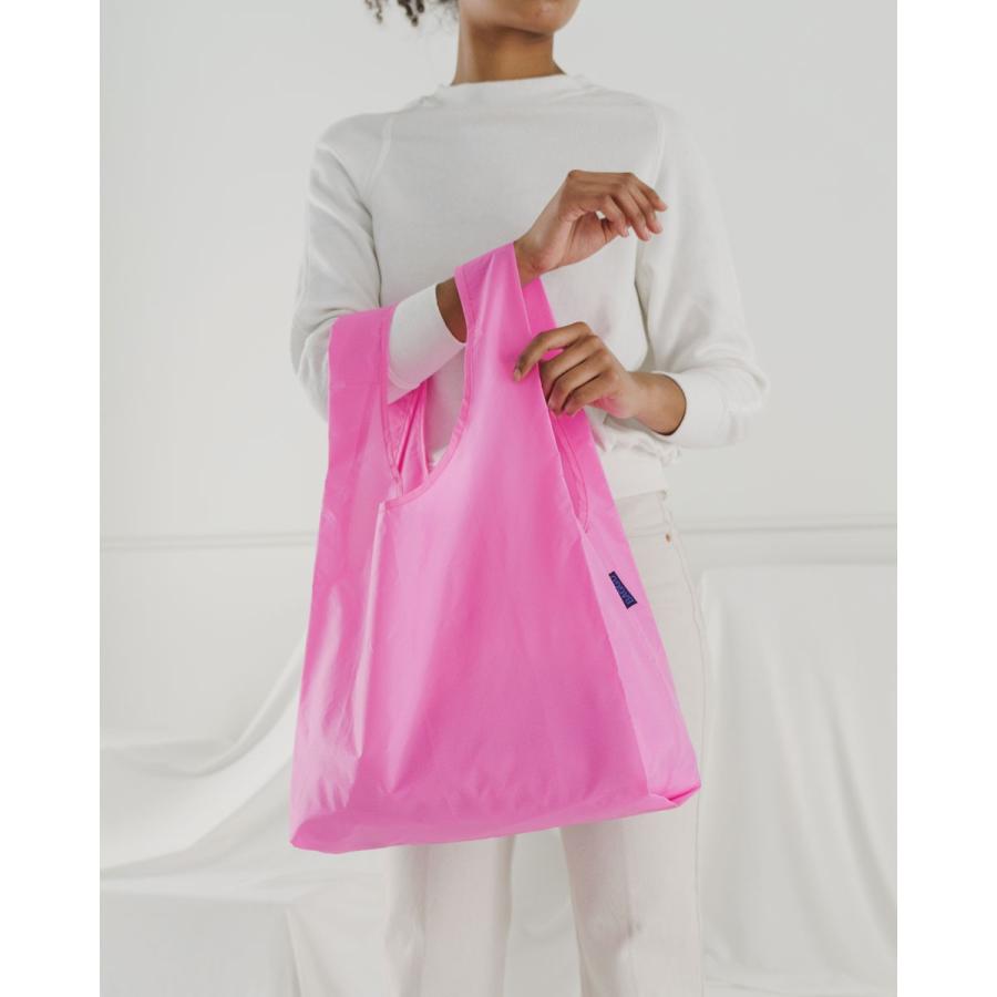 エコバッグ BAGGU 正規品 STANDARD BAGGU 無地 収納ポーチ レジ袋 折りたたみ ショッピングバッグ バグゥ ブライトピンク | BAGGU | 03