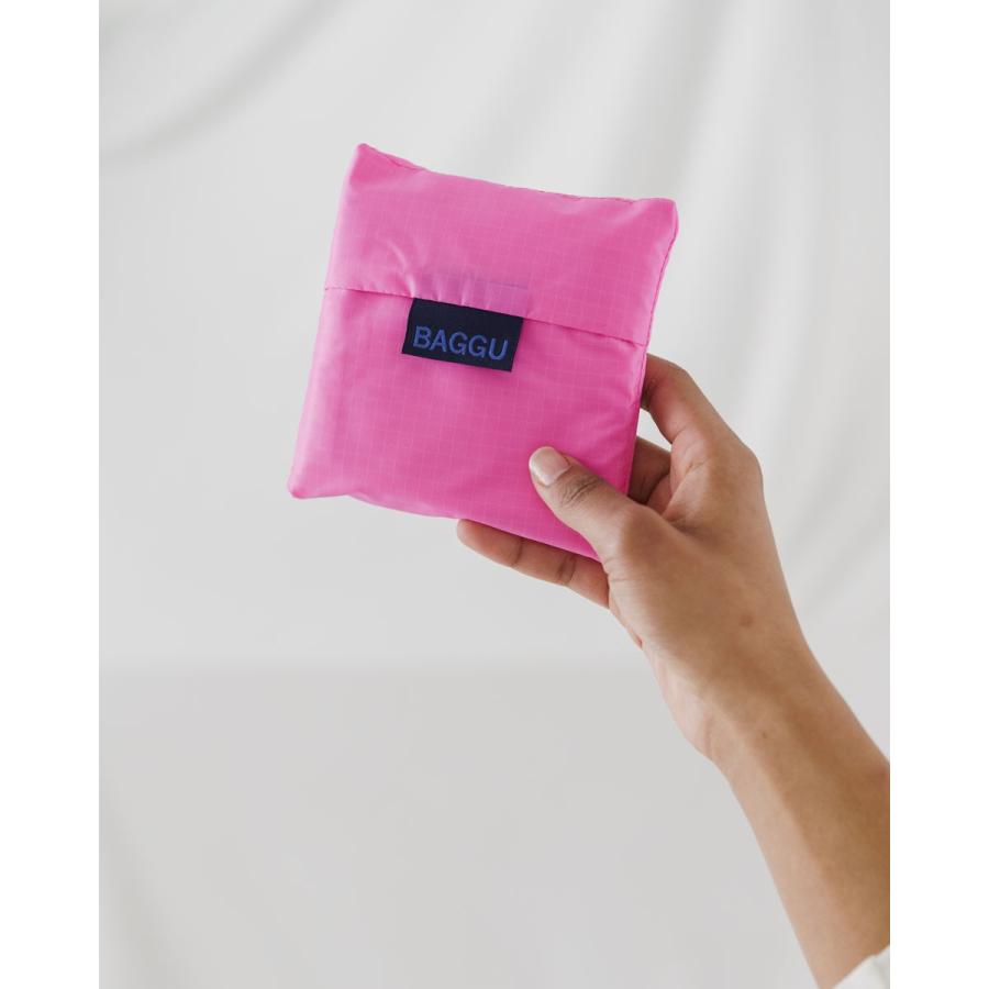 エコバッグ BAGGU 正規品 STANDARD BAGGU 無地 収納ポーチ レジ袋 折りたたみ ショッピングバッグ バグゥ ブライトピンク | BAGGU | 04