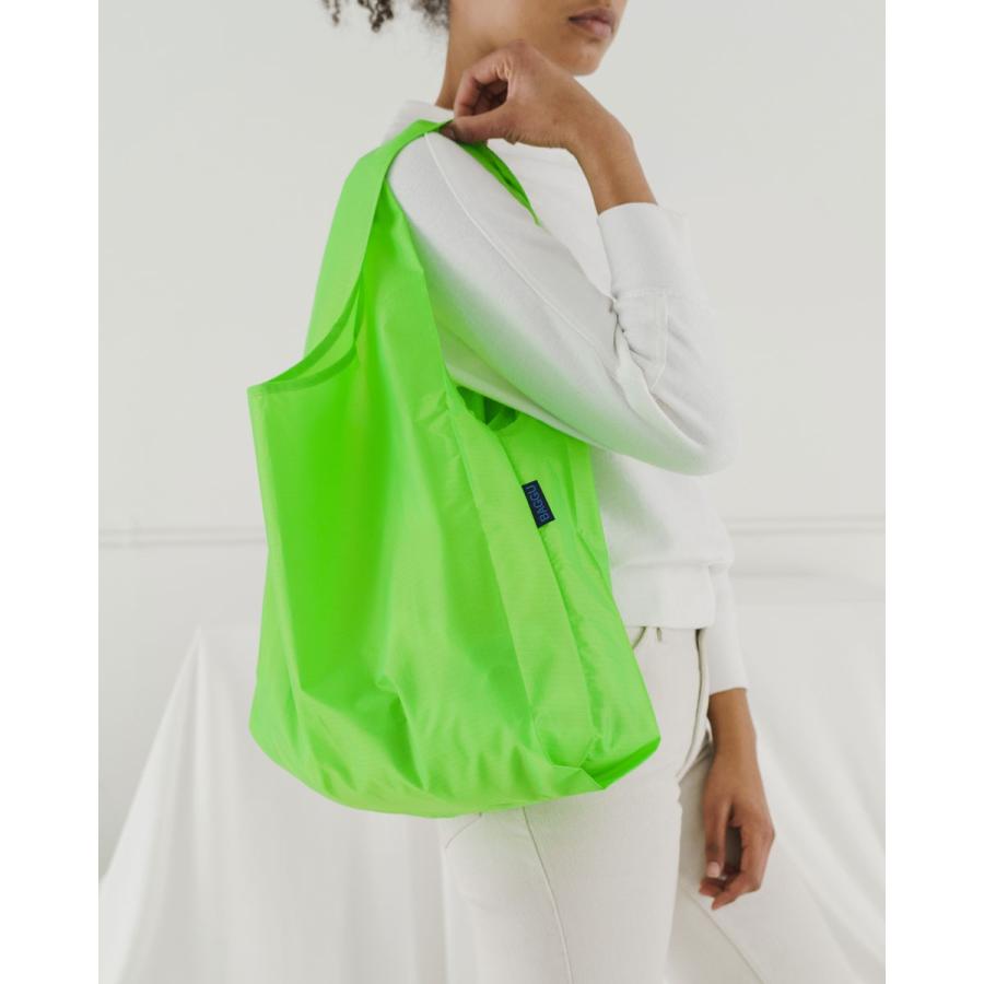 エコバッグ BAGGU 正規品 STANDARD BAGGU 無地 収納ポーチ レジ袋 折りたたみ ショッピングバッグ バグゥ ネオングリーン | BAGGU | 01