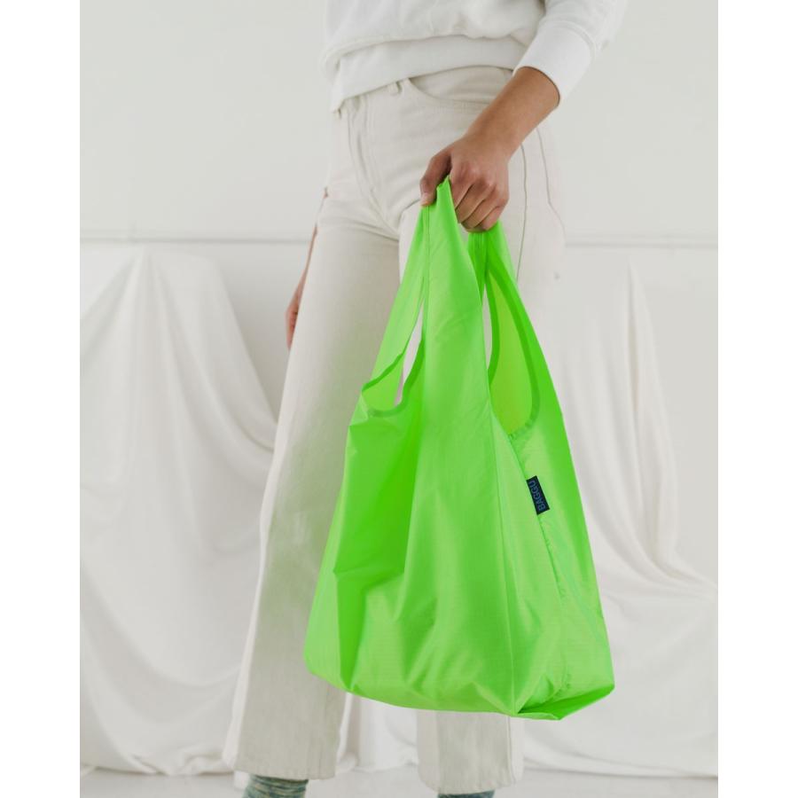 エコバッグ BAGGU 正規品 STANDARD BAGGU 無地 収納ポーチ レジ袋 折りたたみ ショッピングバッグ バグゥ ネオングリーン | BAGGU | 02