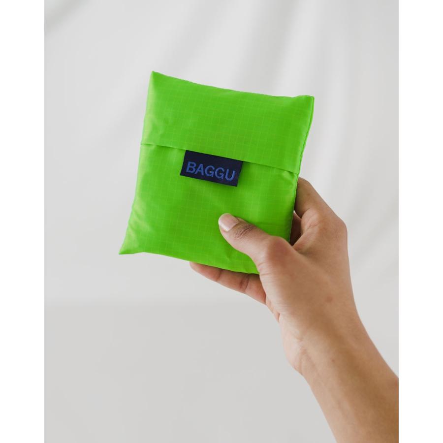 エコバッグ BAGGU 正規品 STANDARD BAGGU 無地 収納ポーチ レジ袋 折りたたみ ショッピングバッグ バグゥ ネオングリーン | BAGGU | 04