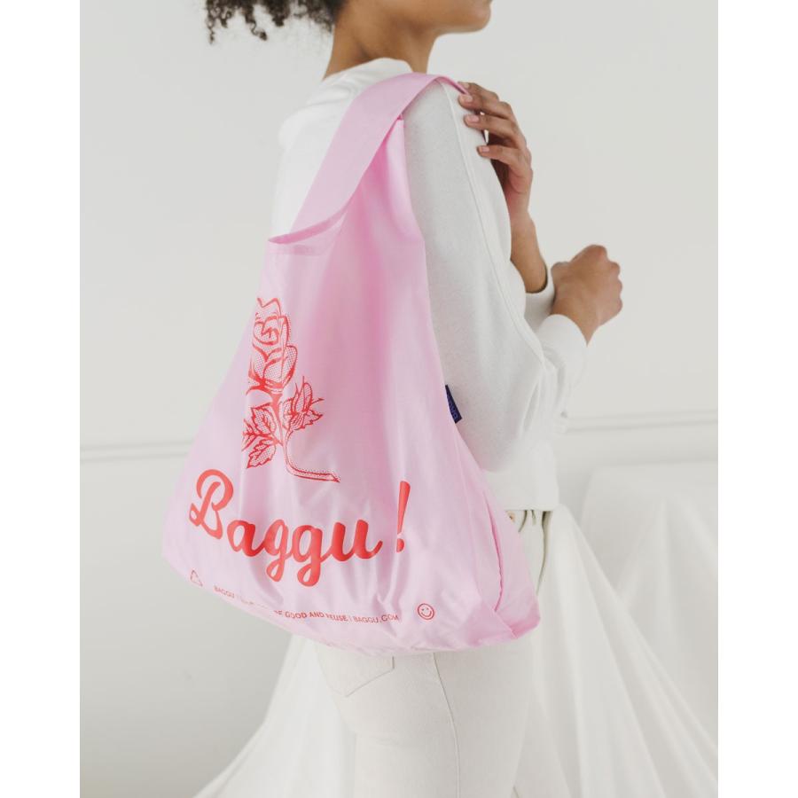 エコバッグ BAGGU 正規品 STANDARD BAGGU おしゃれ 折りたたみ ショッピングバッグ バグゥ ローズ（Thank You） | BAGGU | 01