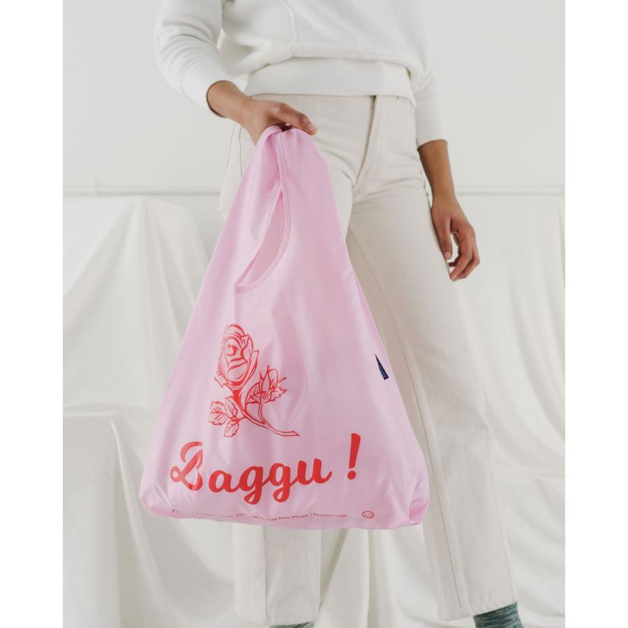 エコバッグ BAGGU 正規品 STANDARD BAGGU おしゃれ 折りたたみ ショッピングバッグ バグゥ ローズ（Thank You） | BAGGU | 02