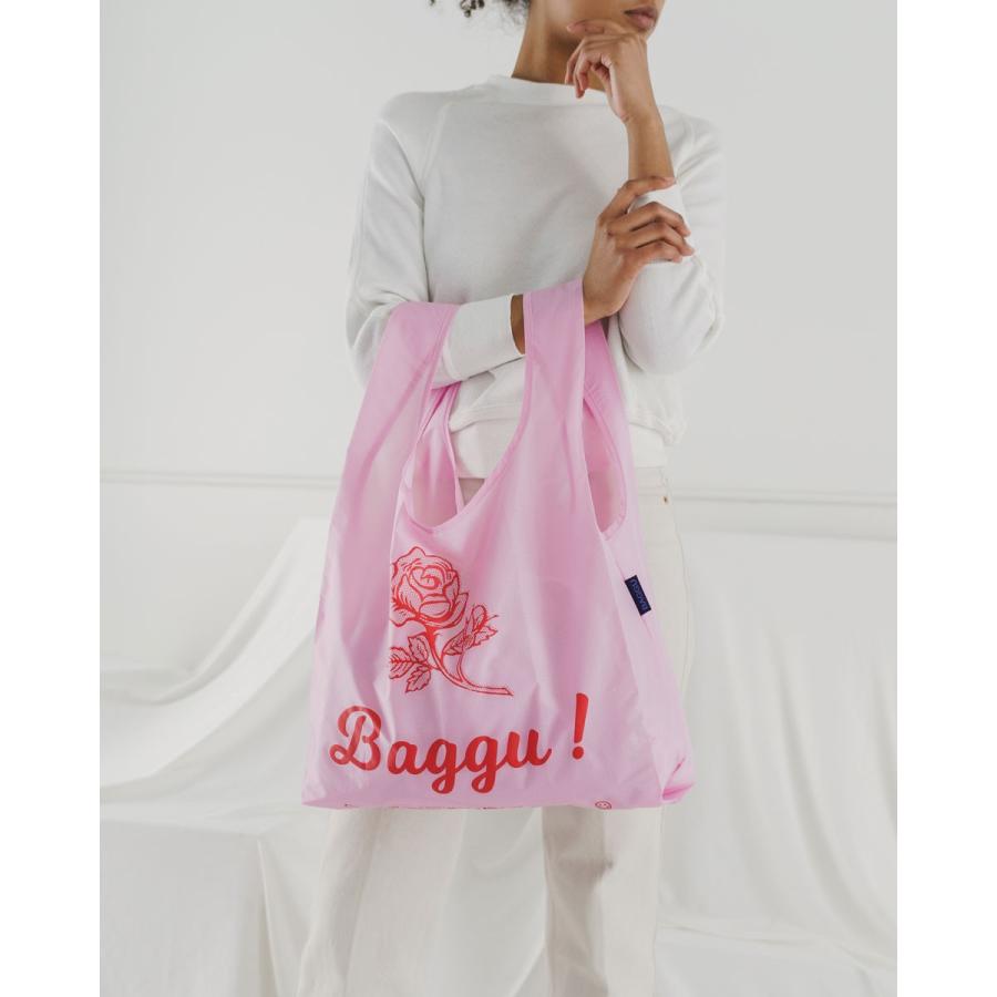 エコバッグ BAGGU 正規品 STANDARD BAGGU おしゃれ 折りたたみ ショッピングバッグ バグゥ ローズ（Thank You） | BAGGU | 03
