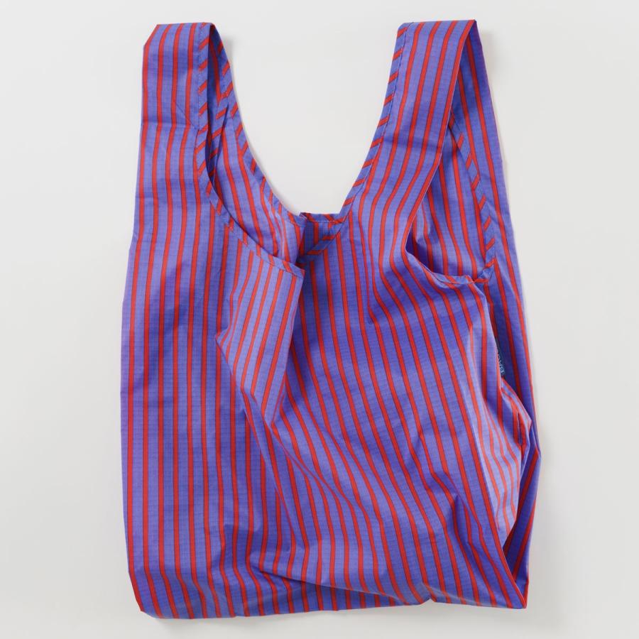 エコバッグ BAGGU 正規品 STANDARD BAGGU おしゃれ 折りたたみ ショッピングバッグ バグゥ ストライプ ブルーxレッド | BAGGU