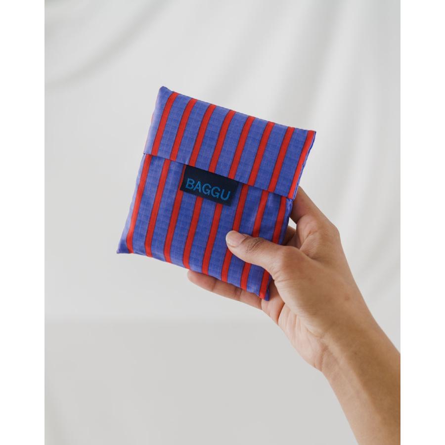 エコバッグ BAGGU 正規品 STANDARD BAGGU おしゃれ 折りたたみ ショッピングバッグ バグゥ ストライプ ブルーxレッド | BAGGU | 04