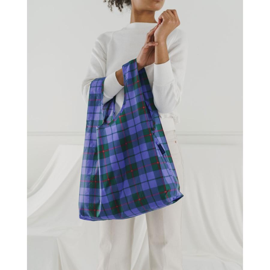 エコバッグ BAGGU 正規品 STANDARD BAGGU おしゃれ 折りたたみ ショッピングバッグ バグゥ タータンブルー | BAGGU | 03