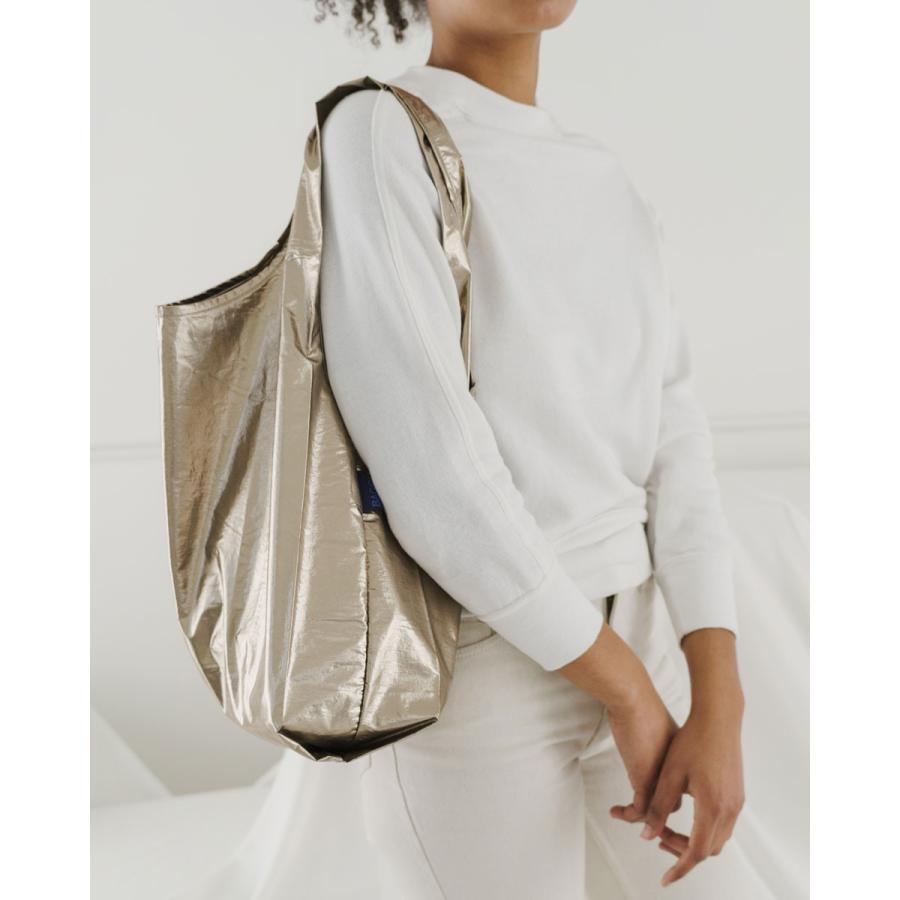 エコバッグ BAGGU 正規品 STANDARD BAGGU メタリックシリーズ 収納ポーチ レジ袋 折りたたみ ショッピングバッグ バグゥ ブロンズメタリック | BAGGU | 01