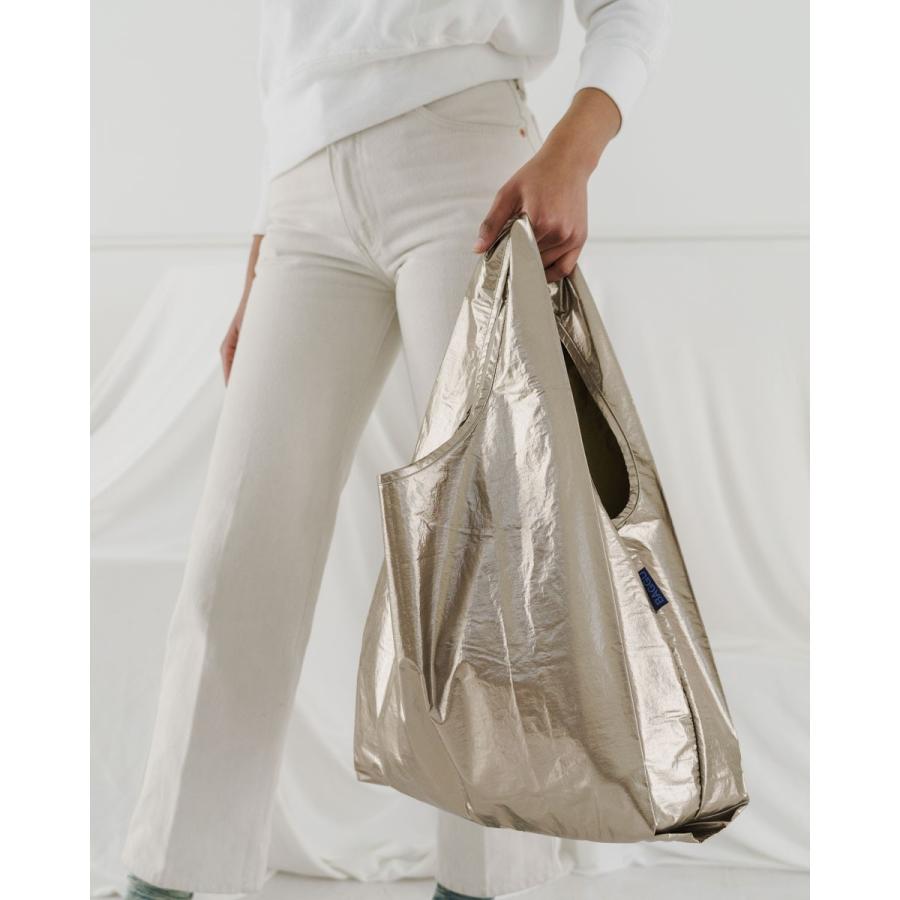 エコバッグ BAGGU 正規品 STANDARD BAGGU メタリックシリーズ 収納ポーチ レジ袋 折りたたみ ショッピングバッグ バグゥ ブロンズメタリック | BAGGU | 02