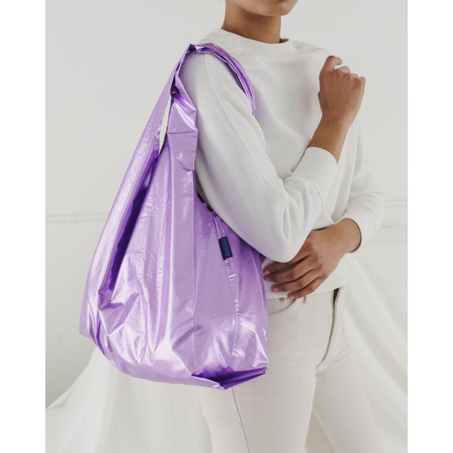 エコバッグ BAGGU 正規品 STANDARD BAGGU メタリックシリーズ 収納ポーチ レジ袋 折りたたみ ショッピングバッグ バグゥ ライラックメタリック | BAGGU | 01