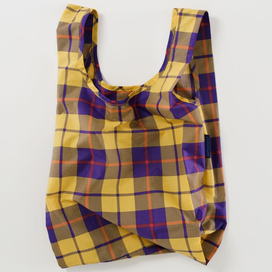 エコバッグ BAGGU 正規品 BABY BAGGU 収納ポーチ レジ袋 折りたたみ ショッピングバッグ バグゥ タータンイエロー | BAGGU