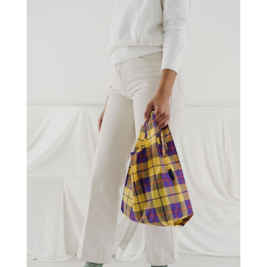 エコバッグ BAGGU 正規品 BABY BAGGU 収納ポーチ レジ袋 折りたたみ ショッピングバッグ バグゥ タータンイエロー | BAGGU | 01