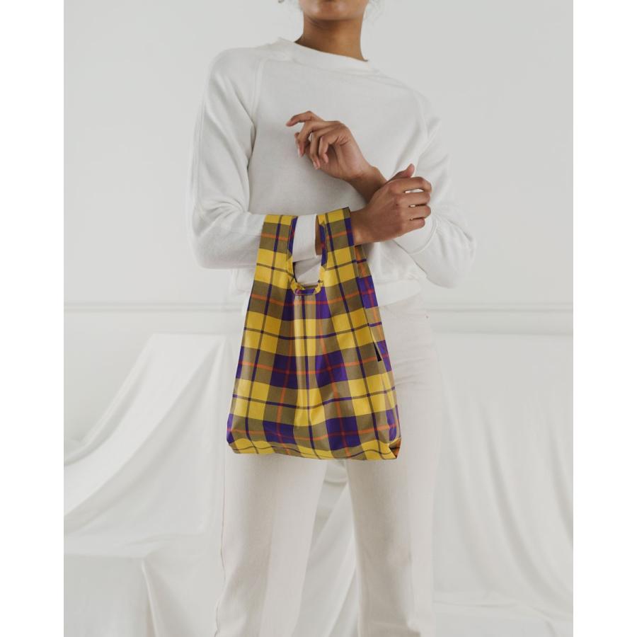 エコバッグ BAGGU 正規品 BABY BAGGU 収納ポーチ レジ袋 折りたたみ ショッピングバッグ バグゥ タータンイエロー | BAGGU | 02