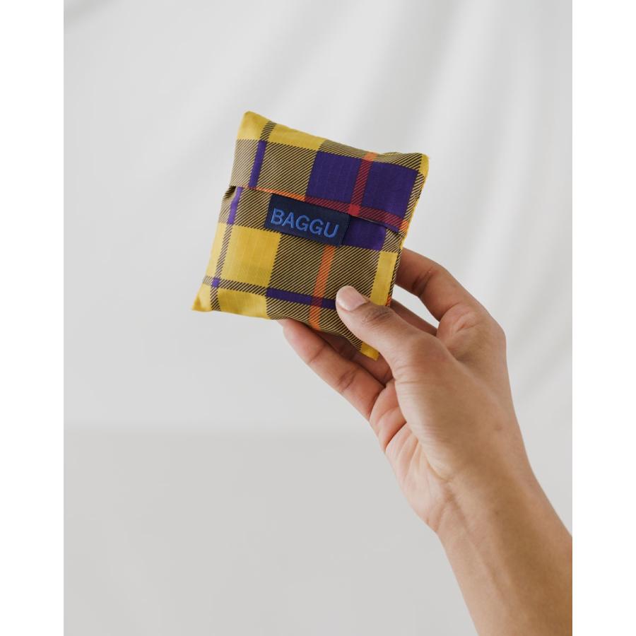 エコバッグ BAGGU 正規品 BABY BAGGU 収納ポーチ レジ袋 折りたたみ ショッピングバッグ バグゥ タータンイエロー | BAGGU | 03