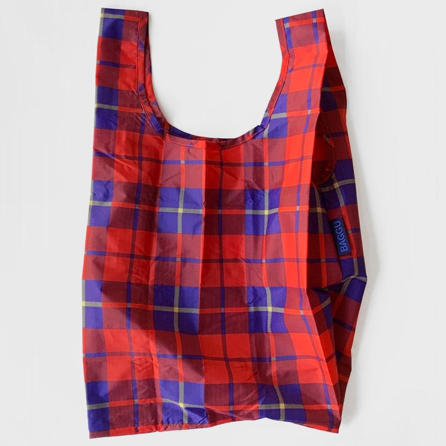 エコバッグ BAGGU 正規品 BABY BAGGU 収納ポーチ レジ袋 折りたたみ ショッピングバッグ バグゥ タータンレッド | BAGGU