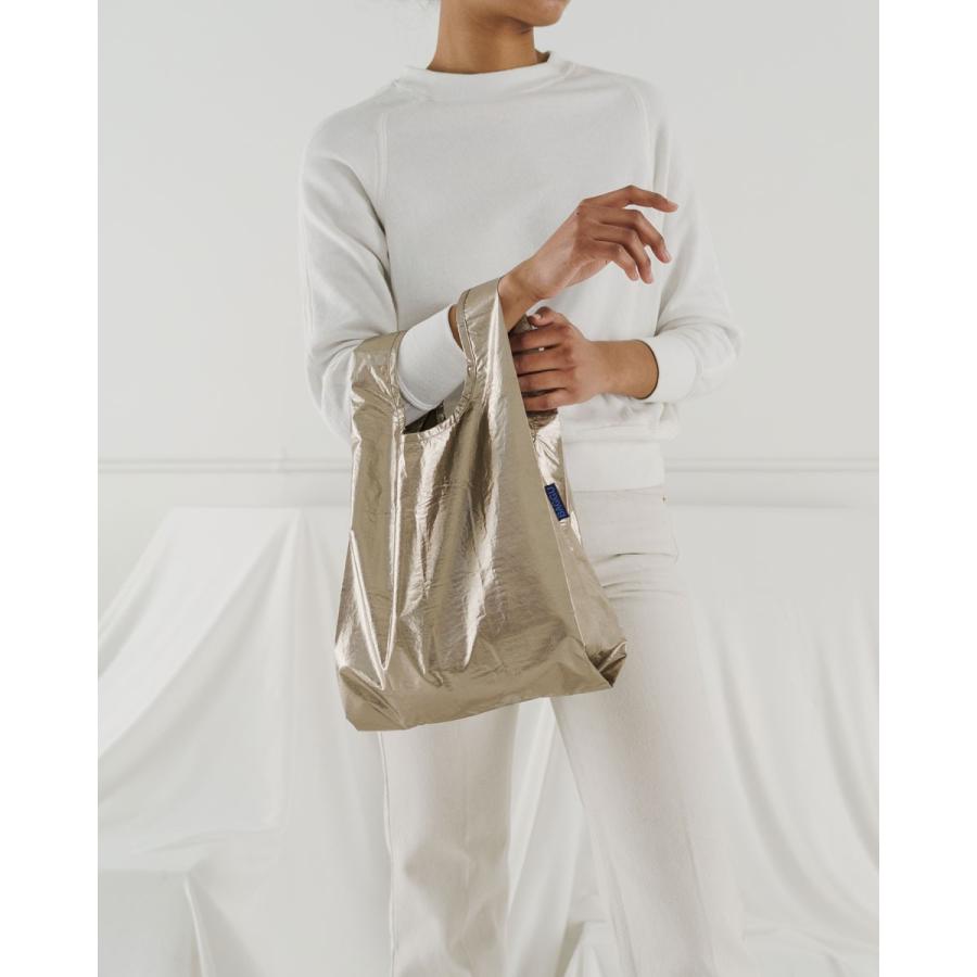 エコバッグ BAGGU 正規品 BABY BAGGU メタリックシリーズ 収納ポーチ レジ袋 折りたたみ ショッピングバッグ バグゥ ブロンズメタリック | BAGGU | 02