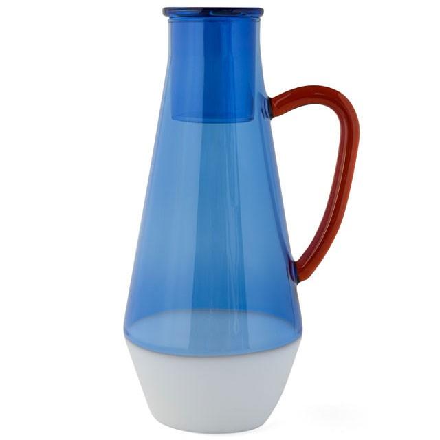 ピッチャー amabro TWO TONE CARAFE 耐熱ガラス 水差し カラフェ デキャンタ アマブロ ブルー | 