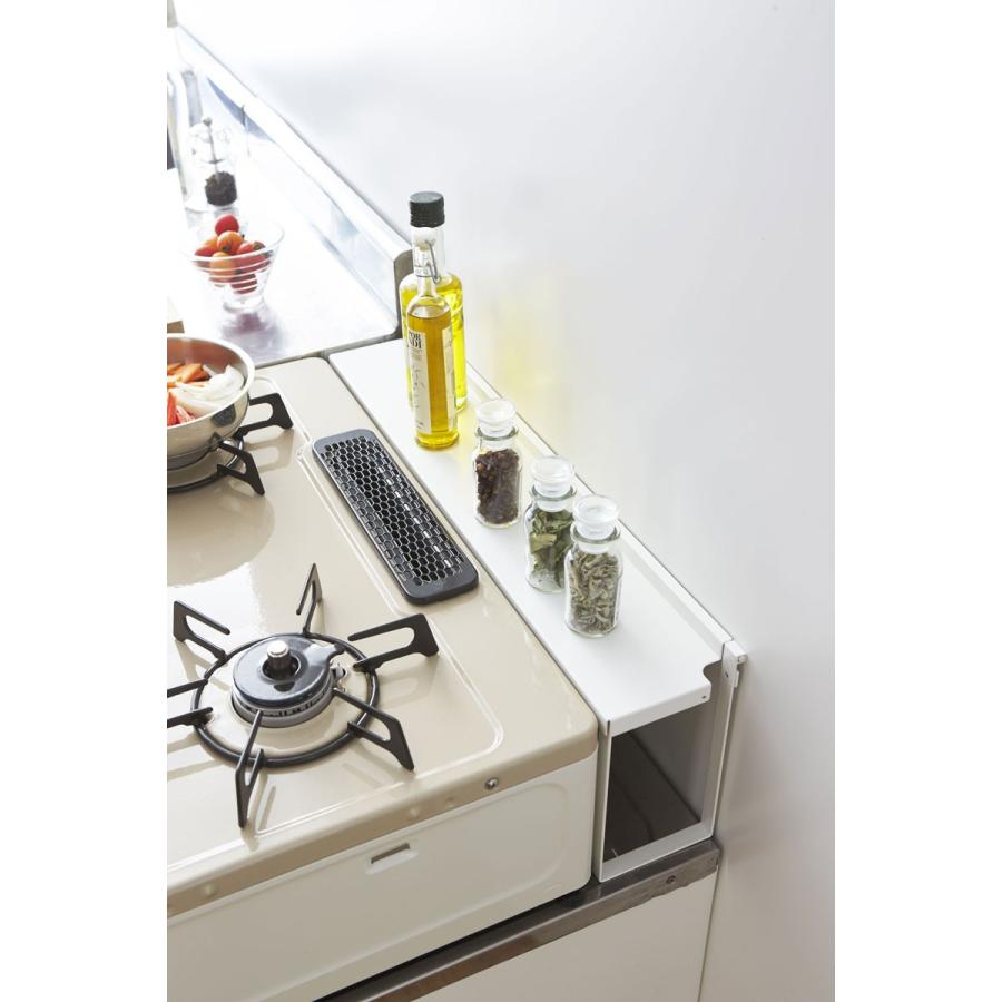 キッチン収納 正規品 TOWER タワー コンロ奥隙間ラック キッチン 隙間収納 ガスコンロ IH 収納ラック 山崎実業 ホワイト |  | 03