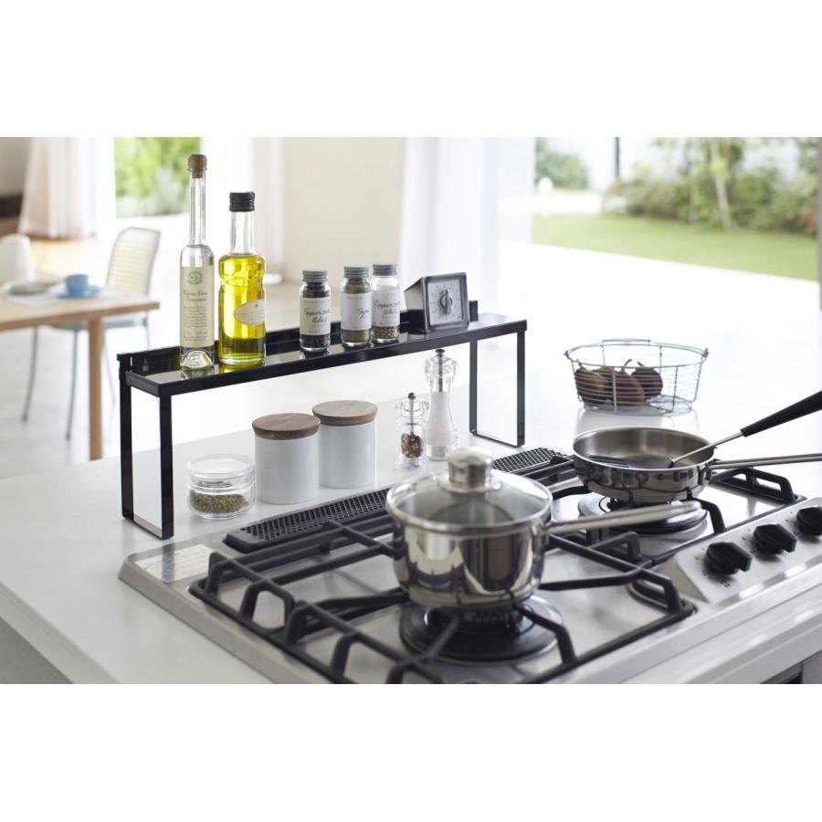 キッチン収納 正規品 TOWER タワー コンロ奥隙間ラック キッチン 隙間収納 ガスコンロ IH 収納ラック 山崎実業 ブラック |  | 02