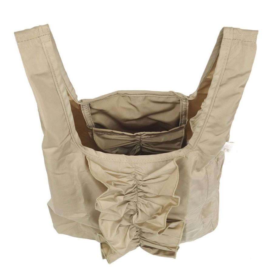 エコバッグ ルートート EU.ルーショッパーミッドフリル-A エレガント フリル付き 折りたたみ ショッピングバッグ ROOTOTE ベージュ | ROOTOTE | 03