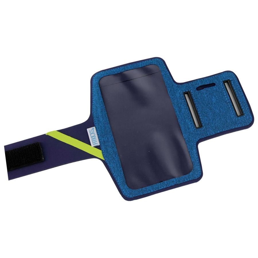 スマホ対応アームバンド FITKICKS ARMBAND ハンズフリースマホケース ランニング ウォーキング ランニングアームバンド フィットキックス ブルー | 