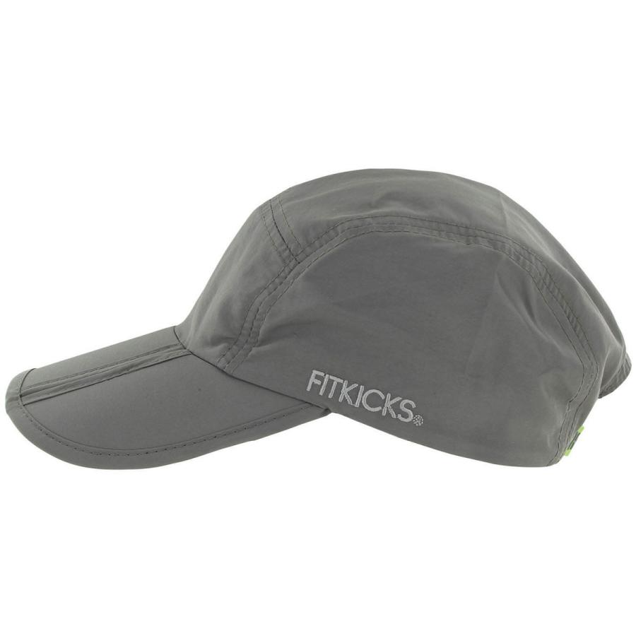 スポーツキャップ FITKICKS FOLDING CAP 折りたたみ ランニング ウォーキング コンパクト スポーツ帽子 フィットキックス グレー | 