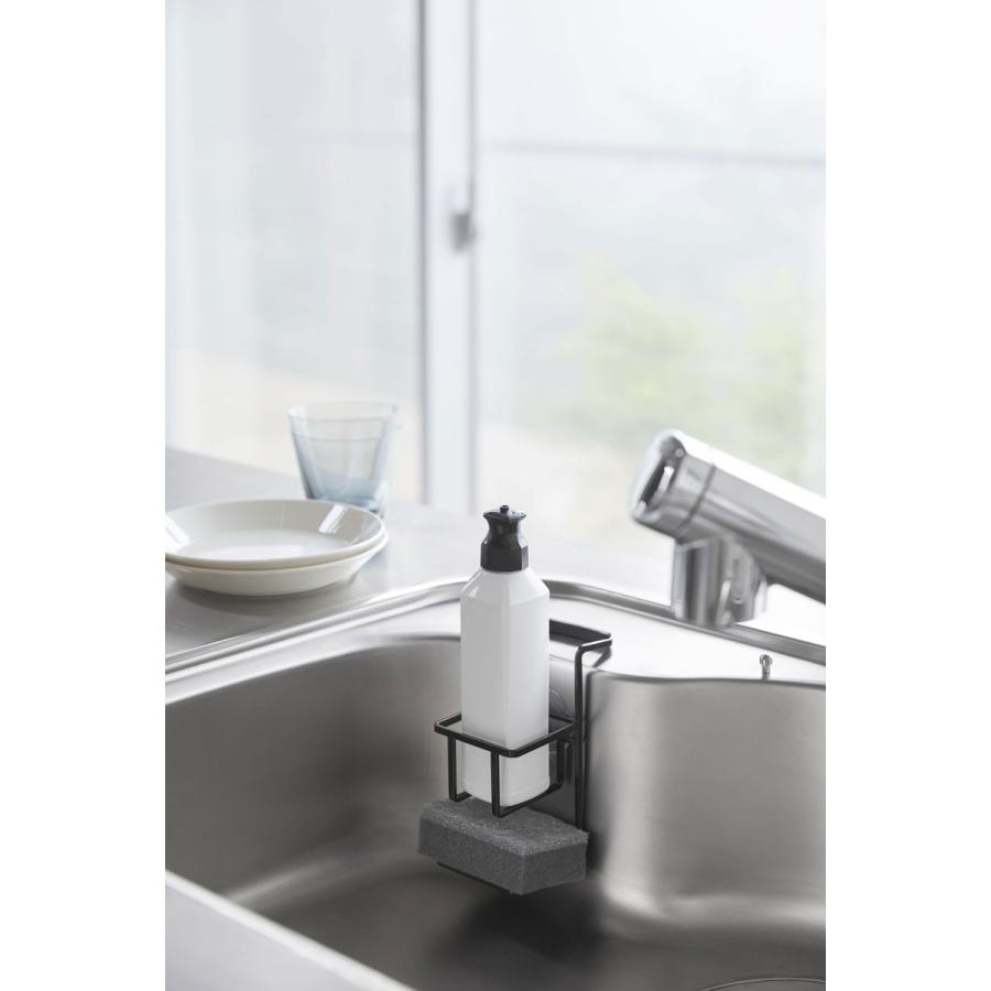 スポンジラック 山崎実業 Tower 吸盤スポンジ ボトルホルダー 台所用洗剤ボトル収納 キッチンスポンジ収納 Yamazaki ブラック 美しく暮らす C D F 通販 Yahoo ショッピング
