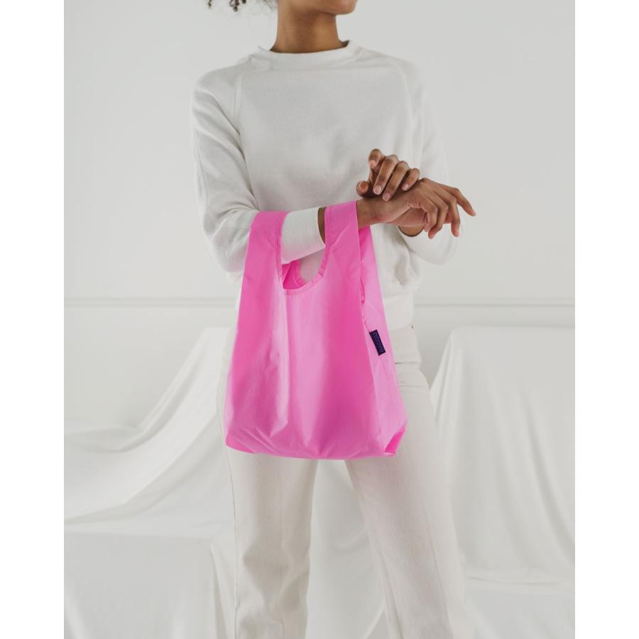 エコバッグ BAGGU 正規品 BABY BAGGU 無地 レジ袋 ポーチ付き 小さめサイズ 折りたたみ ショッピングバッグ バグゥ ブライトピンク | BAGGU | 02