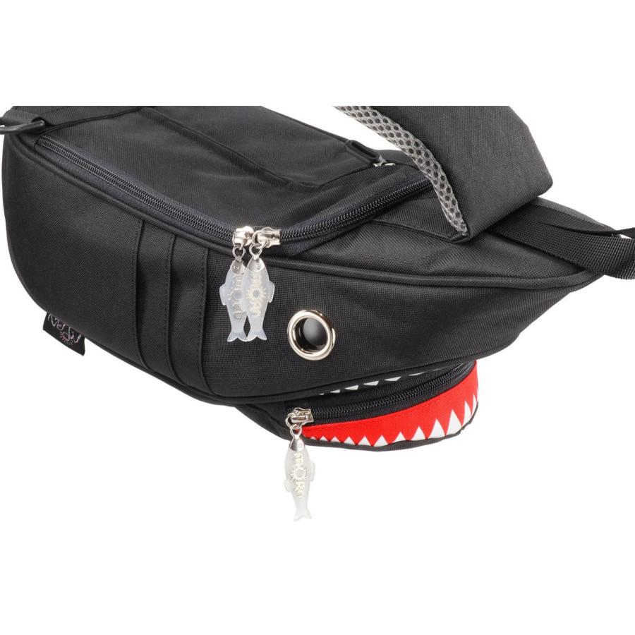 ウエストポーチ MORN CREATIONS シャークスリングバッグ ファスナー付きポケット ウエストバッグ モーンクリエイションズ ブラック |  | 01