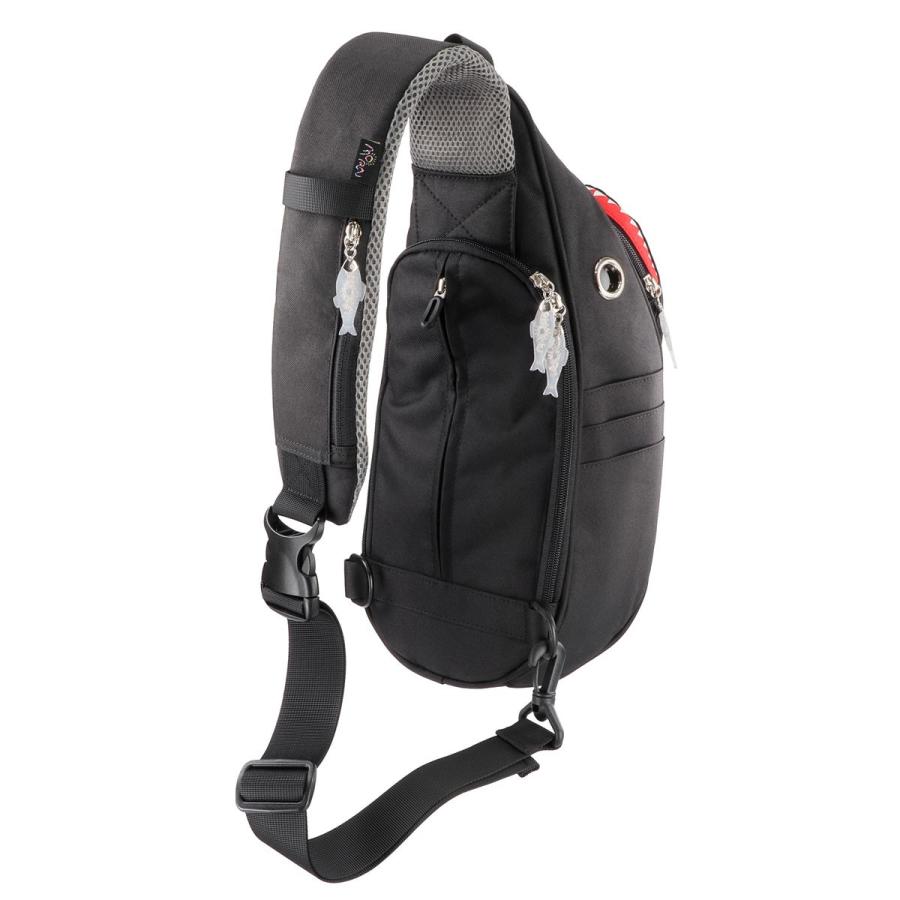 ウエストポーチ MORN CREATIONS シャークスリングバッグ ファスナー付きポケット ウエストバッグ モーンクリエイションズ ブラック |  | 05