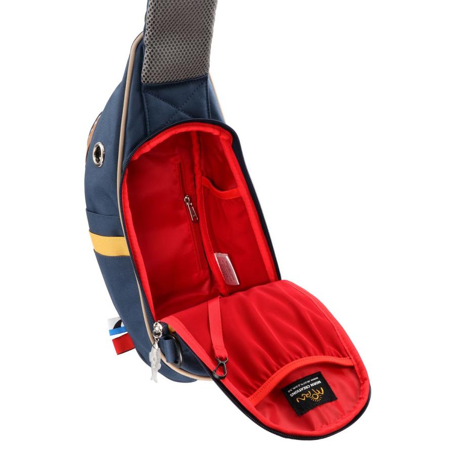 ウエストポーチ MORN CREATIONS シャークスリングバッグ ファスナー付きポケット ウエストバッグ モーンクリエイションズ コンビ ネイビー/マスタード |  | 02