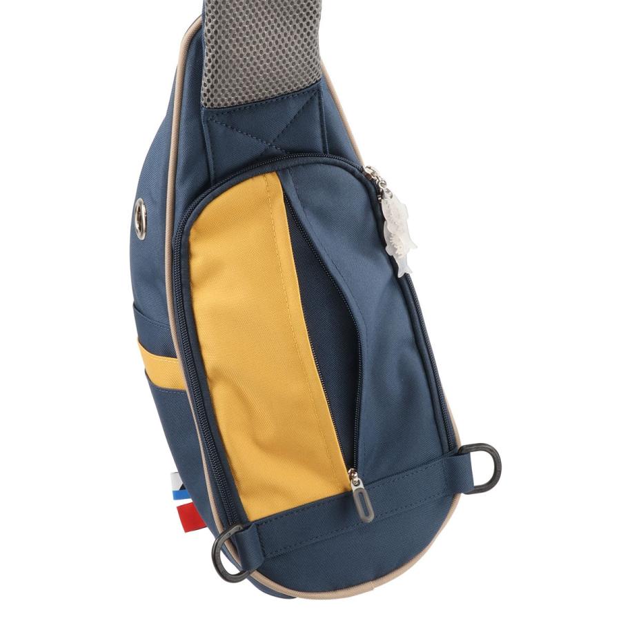 ウエストポーチ MORN CREATIONS シャークスリングバッグ ファスナー付きポケット ウエストバッグ モーンクリエイションズ コンビ ネイビー/マスタード |  | 03