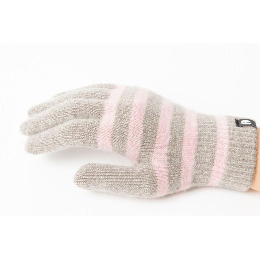 スマホ手袋 iTouch Gloves Sサイズ タッチパネル操作 スマートフォン対応 ウール スマホ対応手袋 アイタッチグローブ ストライプ ベージュxピンク |  | 01